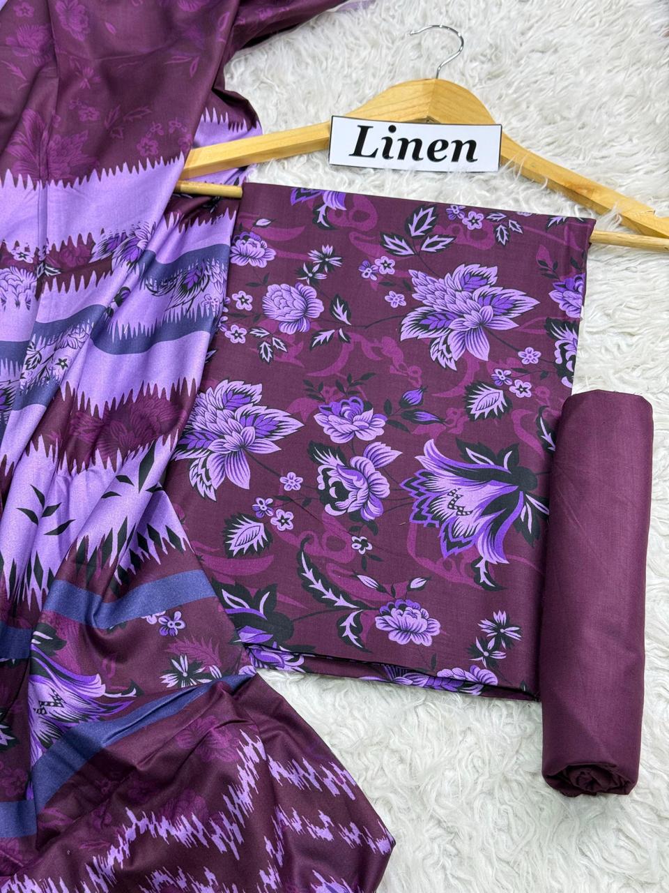 WINTER SILK DIGITAL PRINTED 3-PIECE - SD#18